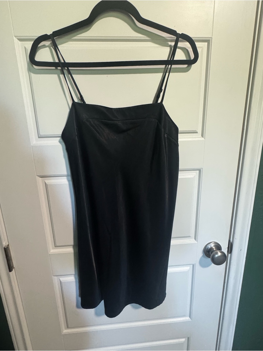 Abercrombie & Fitch Black Satin Slip Dress